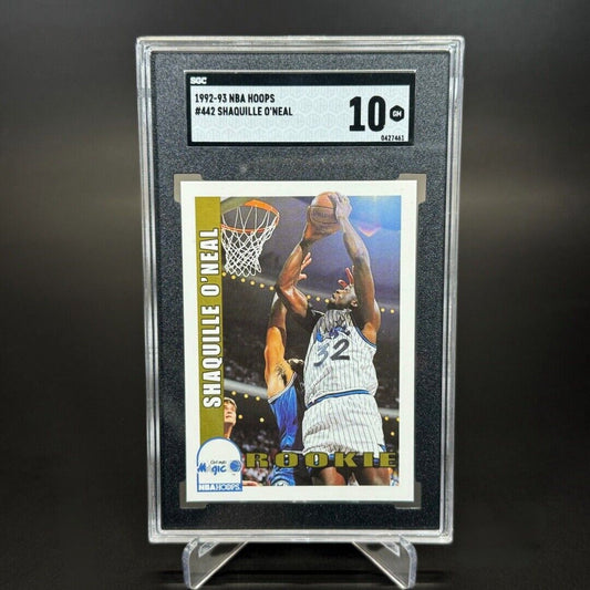 1992-93 NBA Hoops Shaquille O’Neal Rookie Card SGC 10 Gem Mint Rare RC PSA # 442