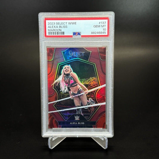 2023 Select WWE ALEXA BLISS Maroon PSA 10 Rare GEM MT Wrestling Card