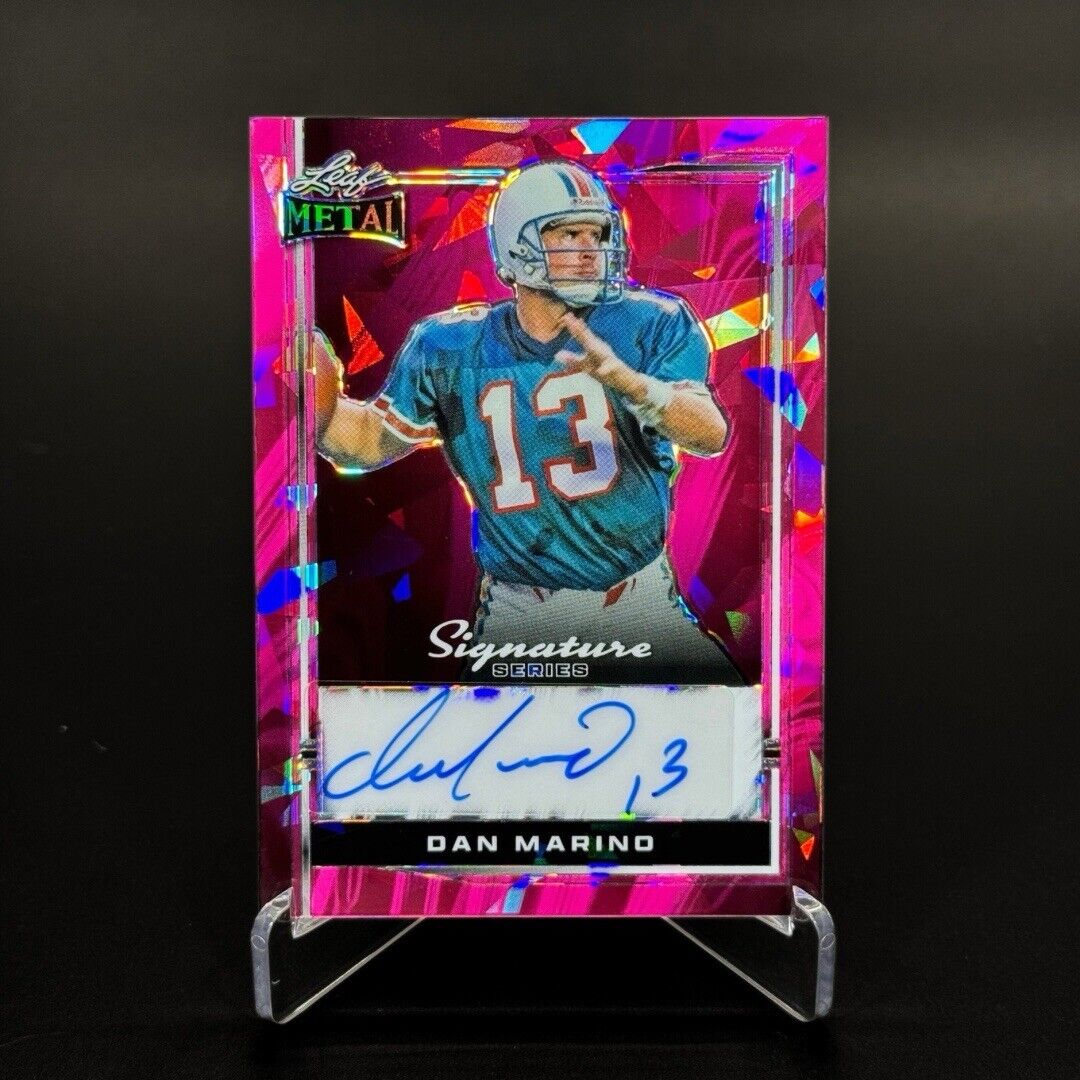 2024 LEAF Metal SIGNATURE Series DAN MARINO 1/1 Crystal Pink Auto Rare NFL Card