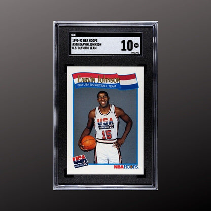 1991-92 NBA Hoops Earvin Magic Johnson  U.S. Olympic Team SGC 10 Rare Dream Team