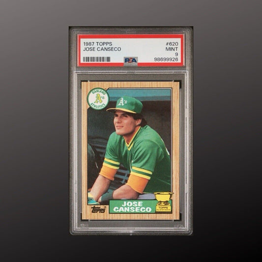 1987 Topps Baseball Jose Canseco Rookie Card RC Oakland Athletics Rare MLB PSA 9