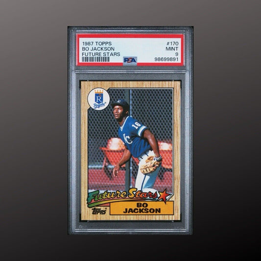 1987 Topps Bo Jackson Future Stars Rookie Card RC KC Royals MLB PSA 9 RARE NFL