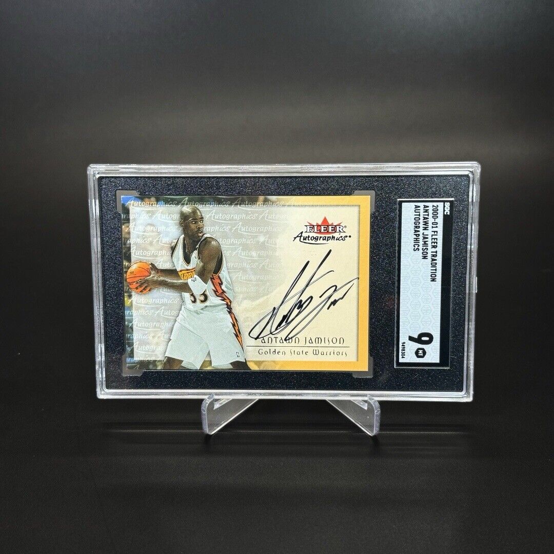 2000-01 Fleer Tradition Antawn Jamison Autographics SGC 9 Auto Rare NBA Card