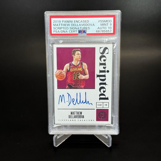 2019 Panini Encased Matthew Dellavedova Scripted PSA Auto 10  PSA 9 NBA Card /99